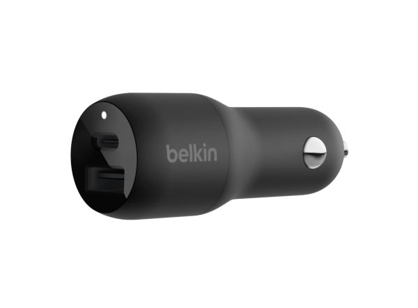 Belkin Dual USB C Car Charger | 42W PD | Black | CCB005QCBK