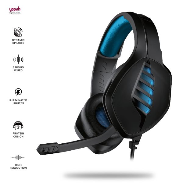 Yopah Premium Gaming Headset Black & blue